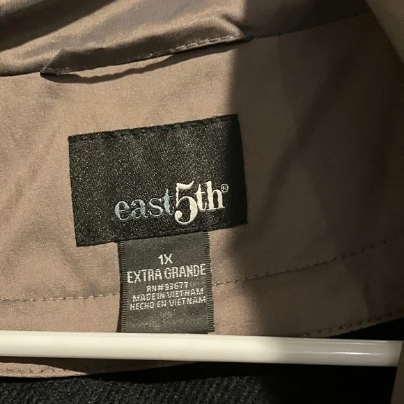 East 5th Black Coat with Tan Lining - Picture 2 of 7